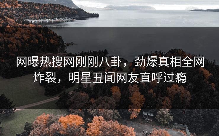 网曝热搜网刚刚八卦，劲爆真相全网炸裂，明星丑闻网友直呼过瘾