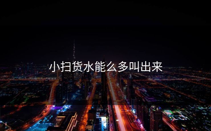 小扫货水能么多叫出来